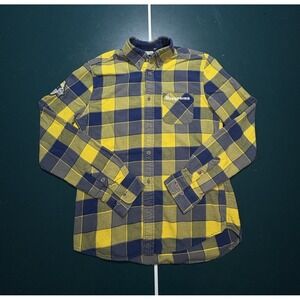 Husqvarna Motorcycles Technical Pathfinder Flannel Work Shirt Men's Medium Plaid